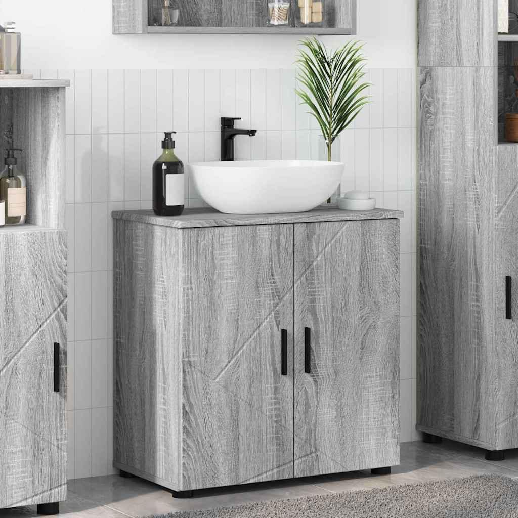 Badeværelsesskab Grå sonoma-eg 61 x 35 x 64 cm Konstrueret træ