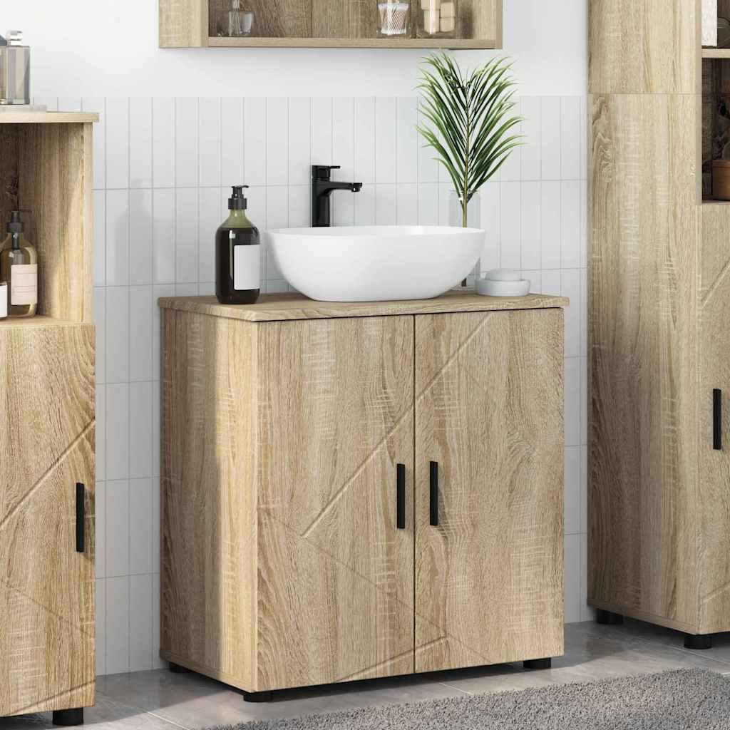 Badeværelsesskab Sonoma-eg 61 x 35 x 64 cm Konstrueret træ