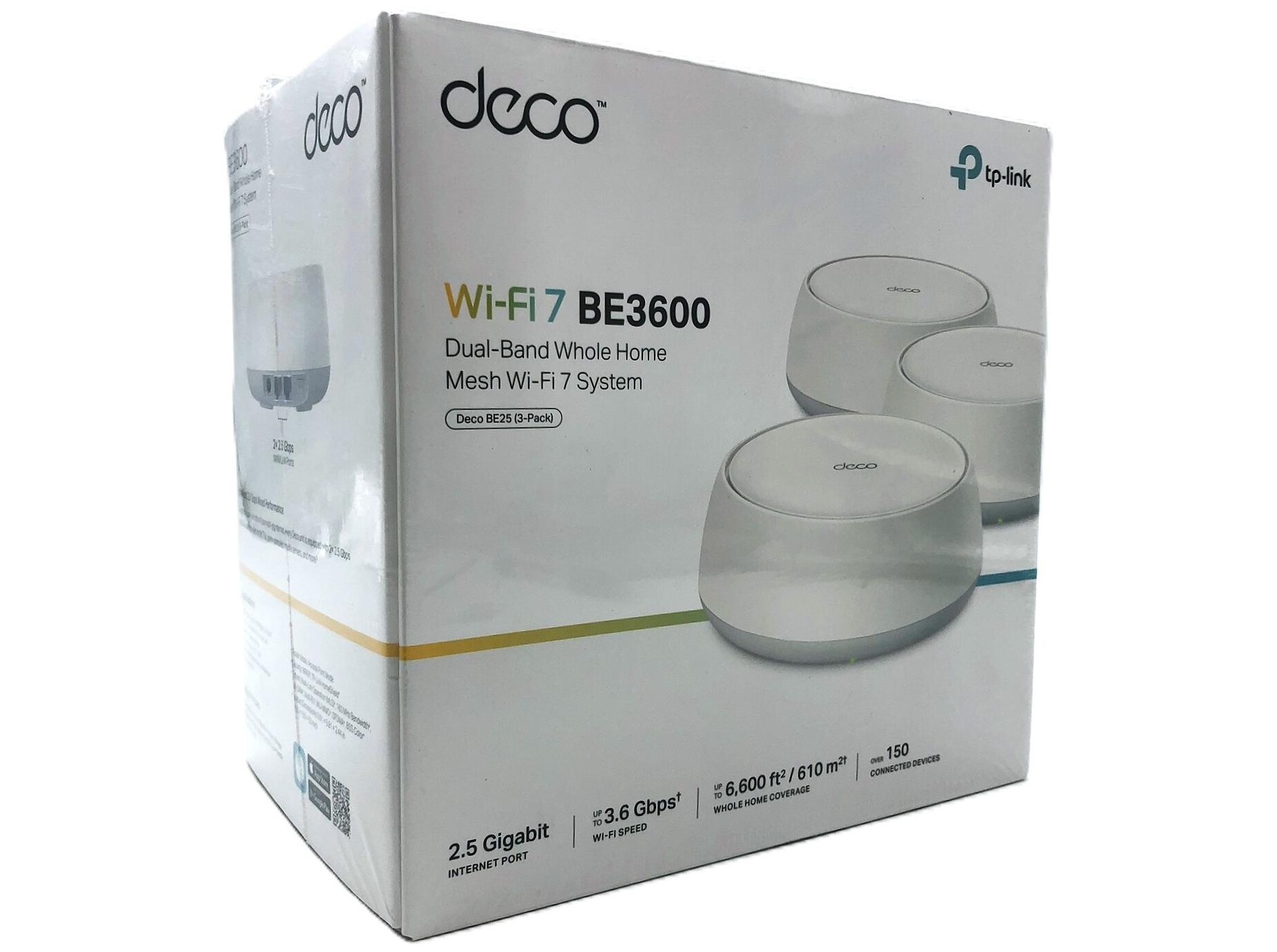 Mesh Wi?Fi 7 system TP-Link Deco BE25 (3-pak) - Dual?Band, 2,5G billede