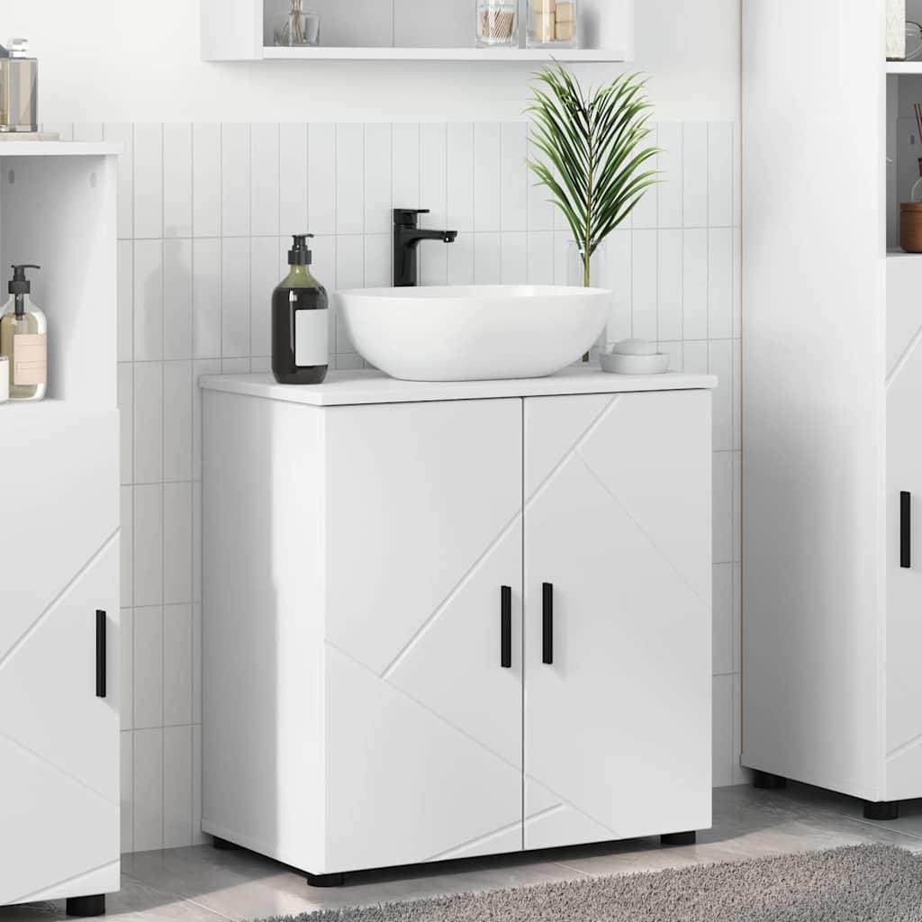 Badeværelsesskab med hylde Hvid 61 x 35 x 64 cm Konstrueret træ