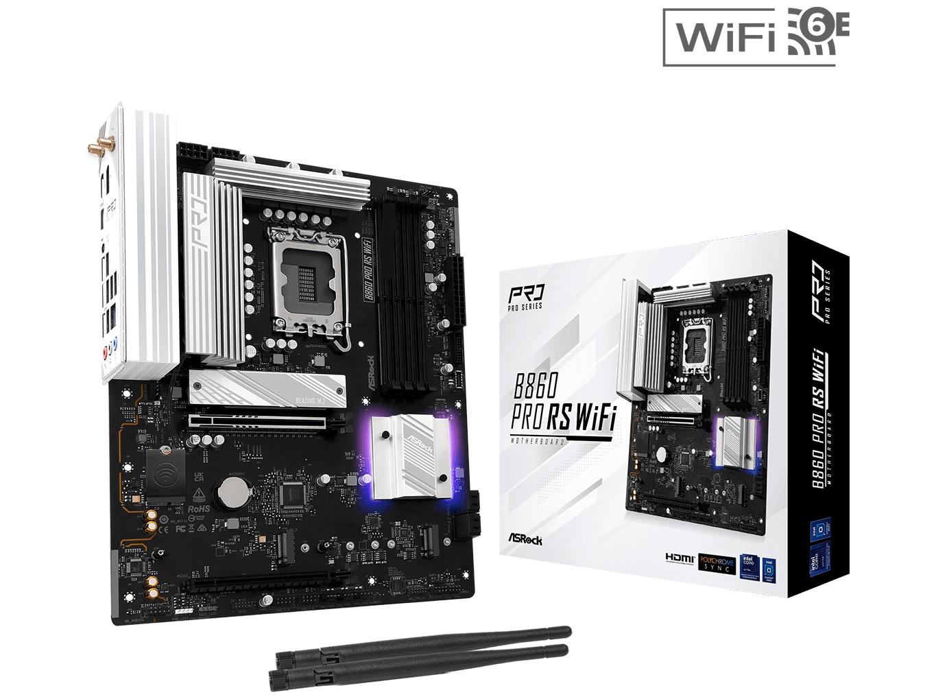 Bundkort ASRock B860 Pro RS WiFi - ATX LGA1851 (Intel B860) billede