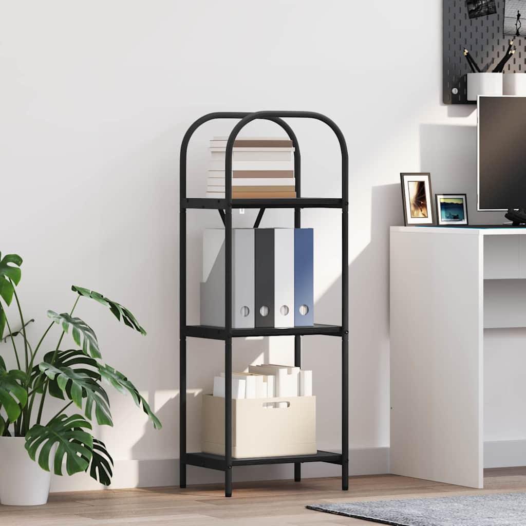 Bogreol Konstrueret Træ - Sort eg / 40 x 30 x 109 cm