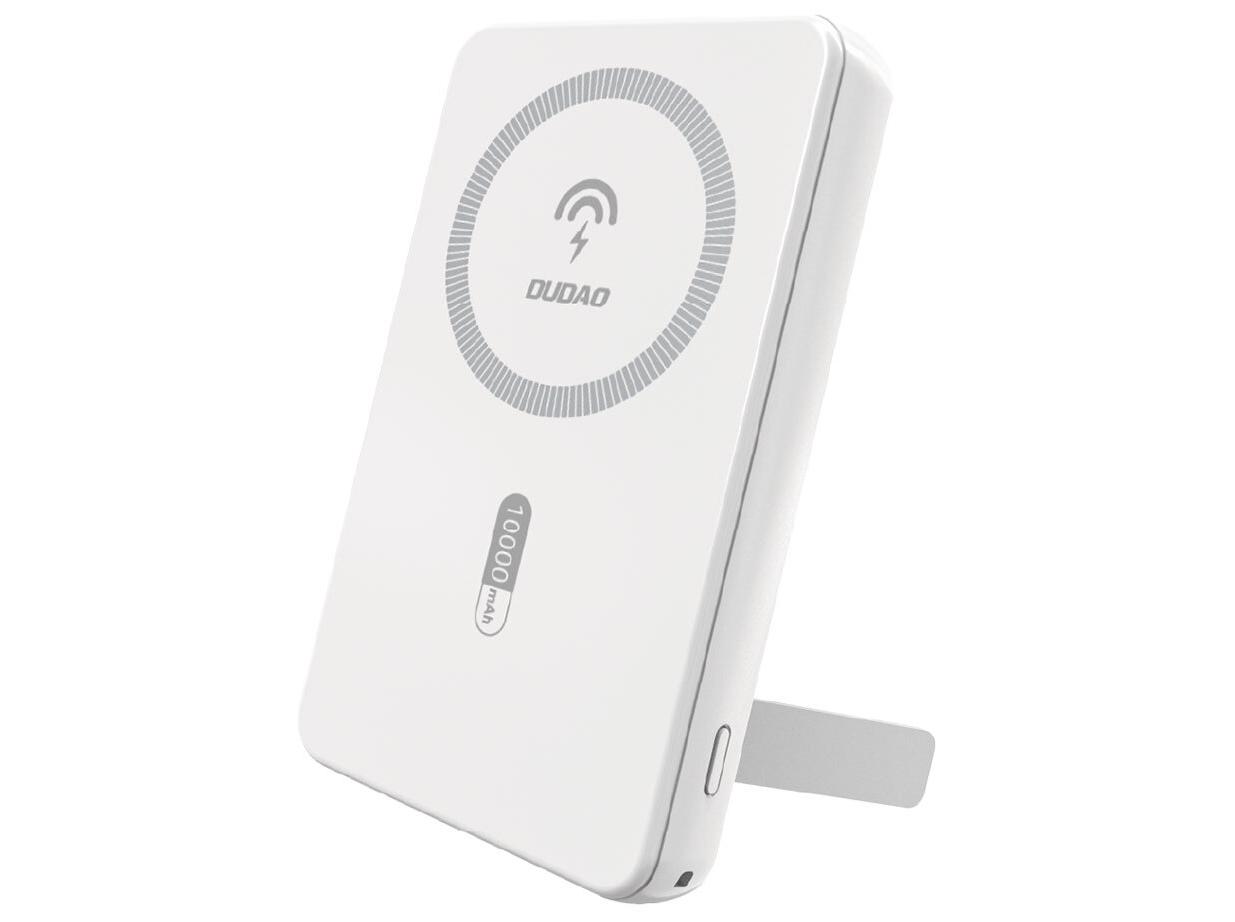 Dudao Powerbank K14S+ 10000mAh 20W USB-A / USB-C / MagSafe with stand - white Powerbank - Hvid - 10000 mAh