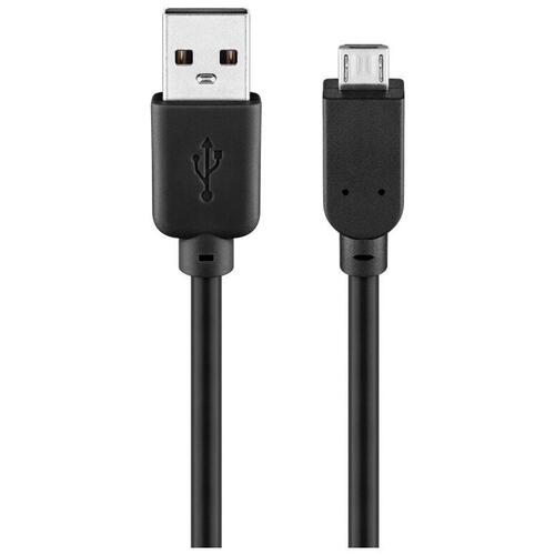 USB-kabel Goobay USB 2.0 til Micro-USB Type B – 3 m – sort