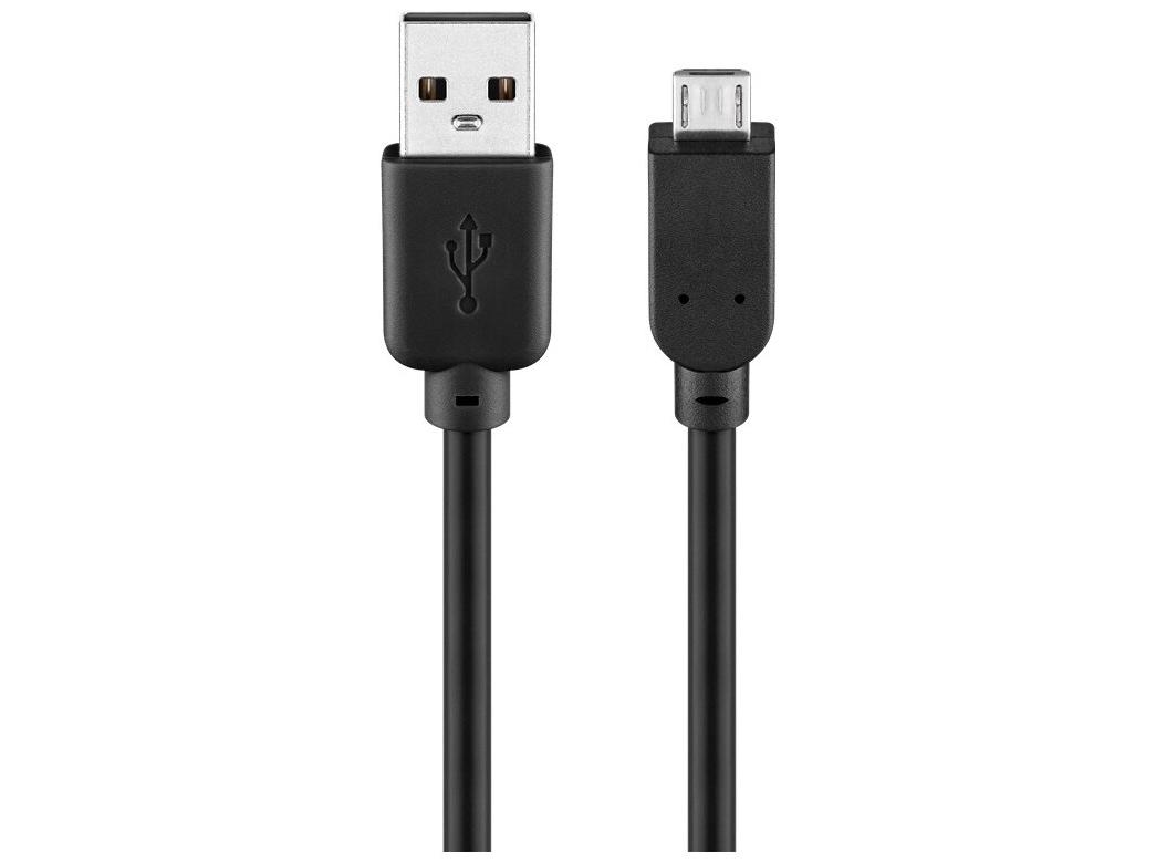 USB-kabel Goobay USB 2.0 til Micro-USB Type B – 3 m – sort