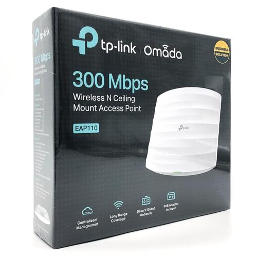 Access point Wi‑Fi 300 Mbps TP‑Link Omada EAP110 – hvid