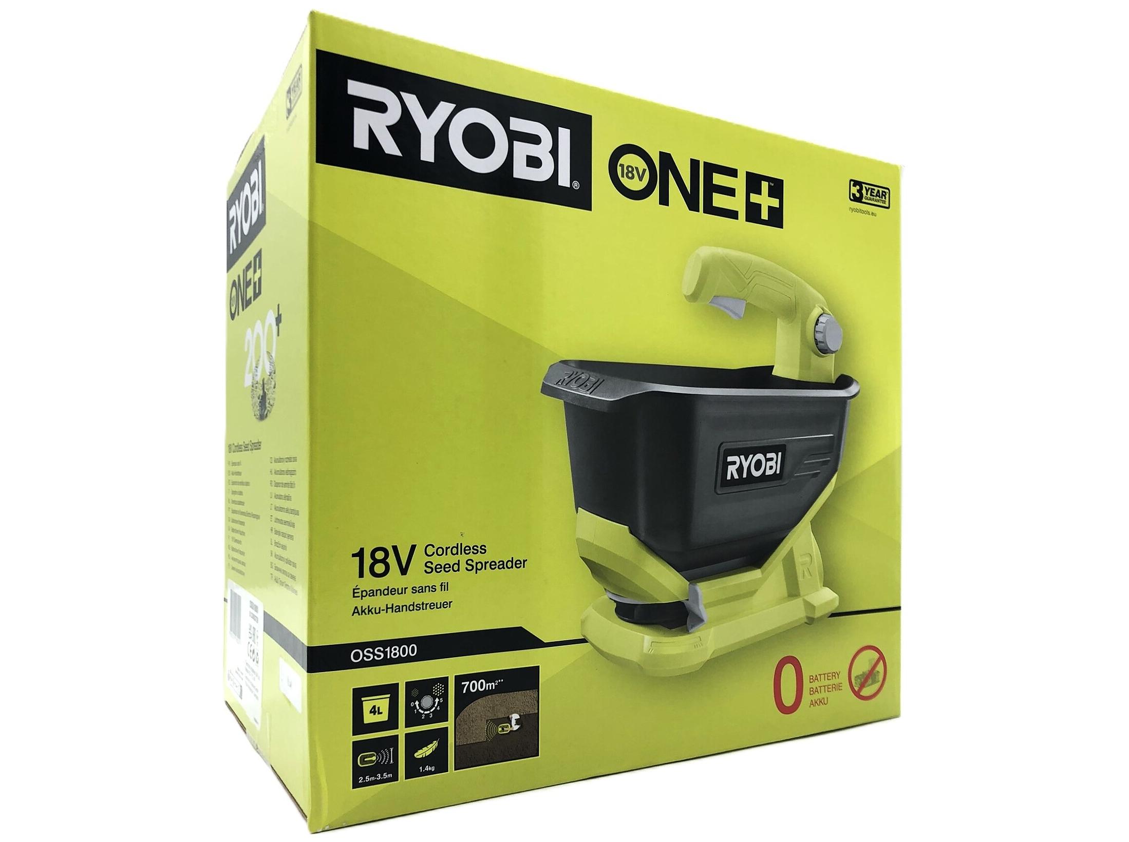 Frø- og gødningsspreder 18 V – Ryobi ONE+ OSS1800 (uden batteri)