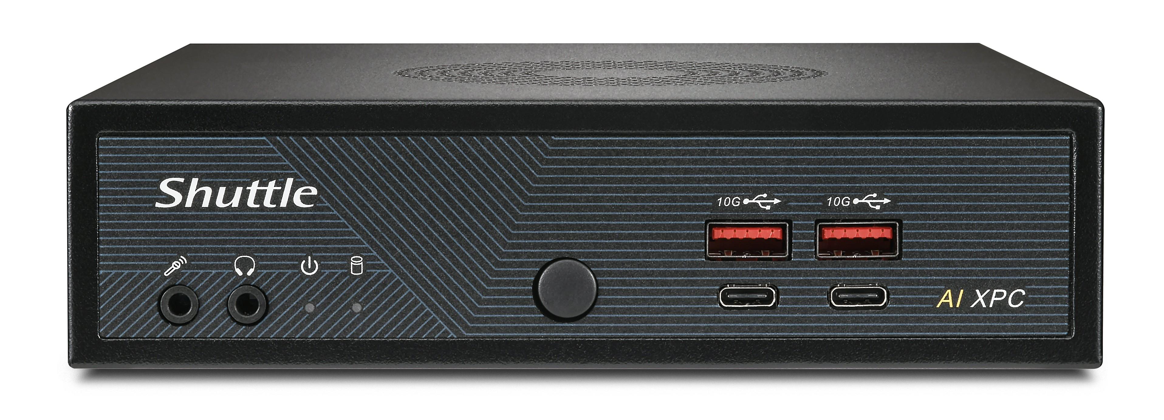 Mini PC barebone Shuttle Slim AI PC DN11H7 - Intel Core Ultra 7 155H, 1,35 l, sort billede
