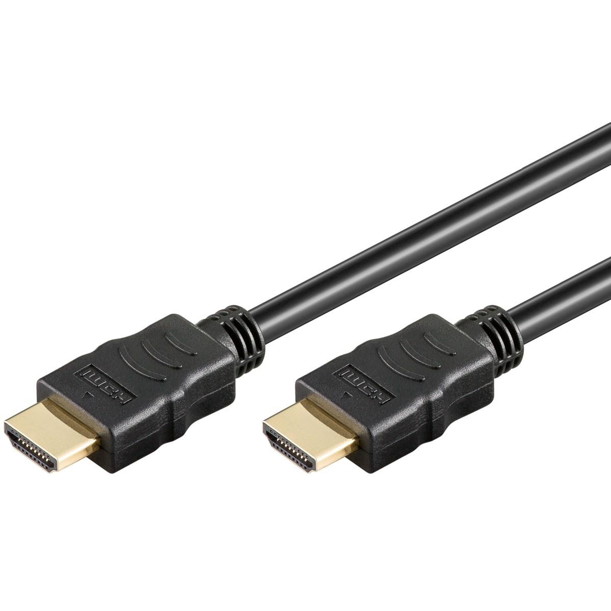 HDMI kabel 2.0 med Ethernet - Goobay, 7,5 m, 4K 60 Hz, sort billede