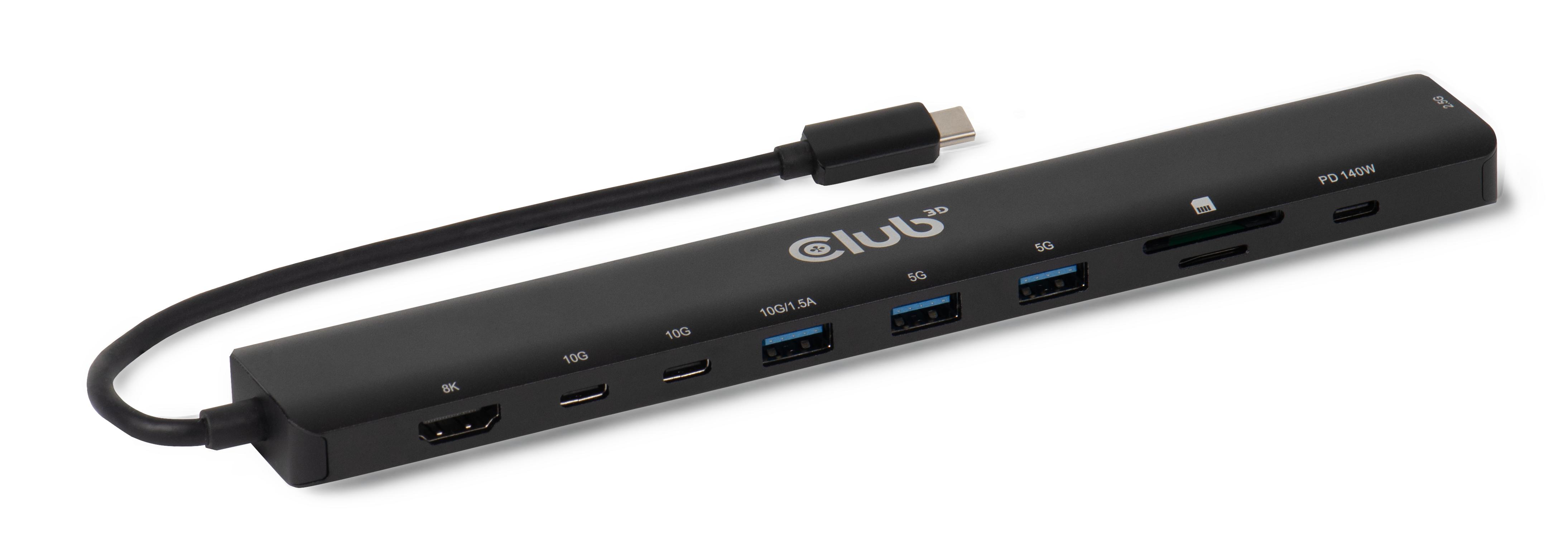 USB-C hub - CLUB3D CSV-2550 10-ports billede
