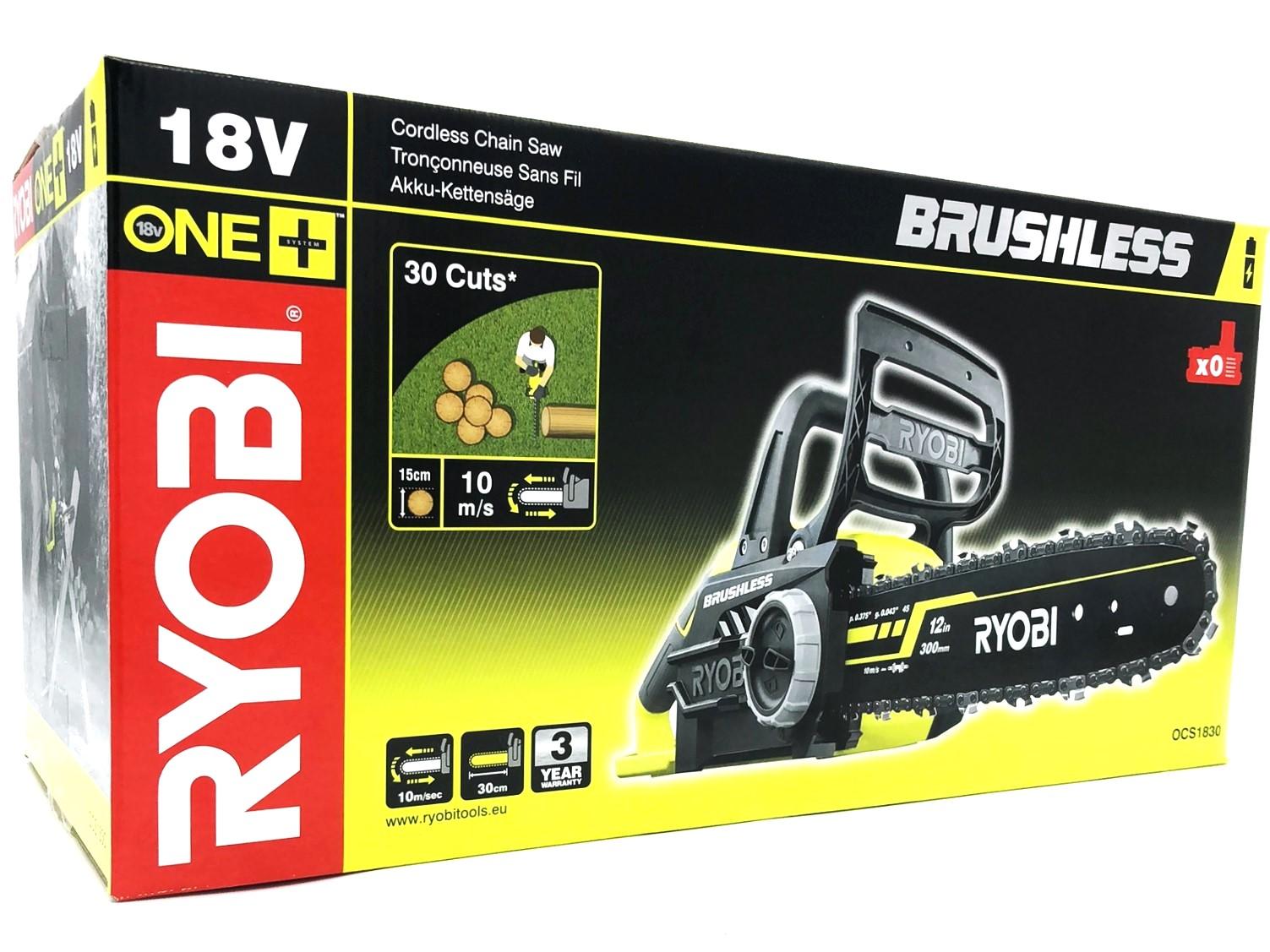 Kædesav 18V brushless - Ryobi One+ OCS1830, 30 cm, ledningsfri billede