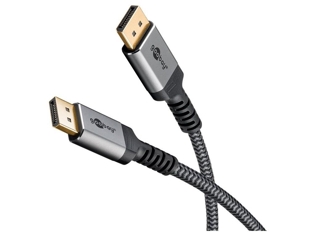 DisplayPort kabel 1 m - Goobay - DP han til han - grå billede