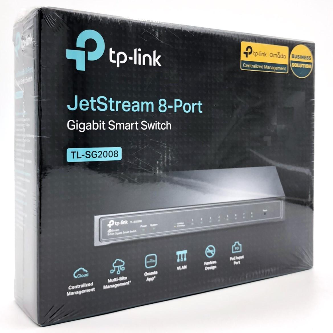 Netværksswitch TP-Link TL-SG2008 8-porte Gigabit, administreret