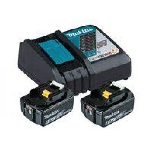 Batterioplader til elværktøj Makita DC18RC + 2 x 18 V 6,0 Ah batterier