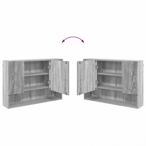 Badeværelsesmøbel sæt 5 stk Grå sonoma-eg 30 x 35 x 192 cm