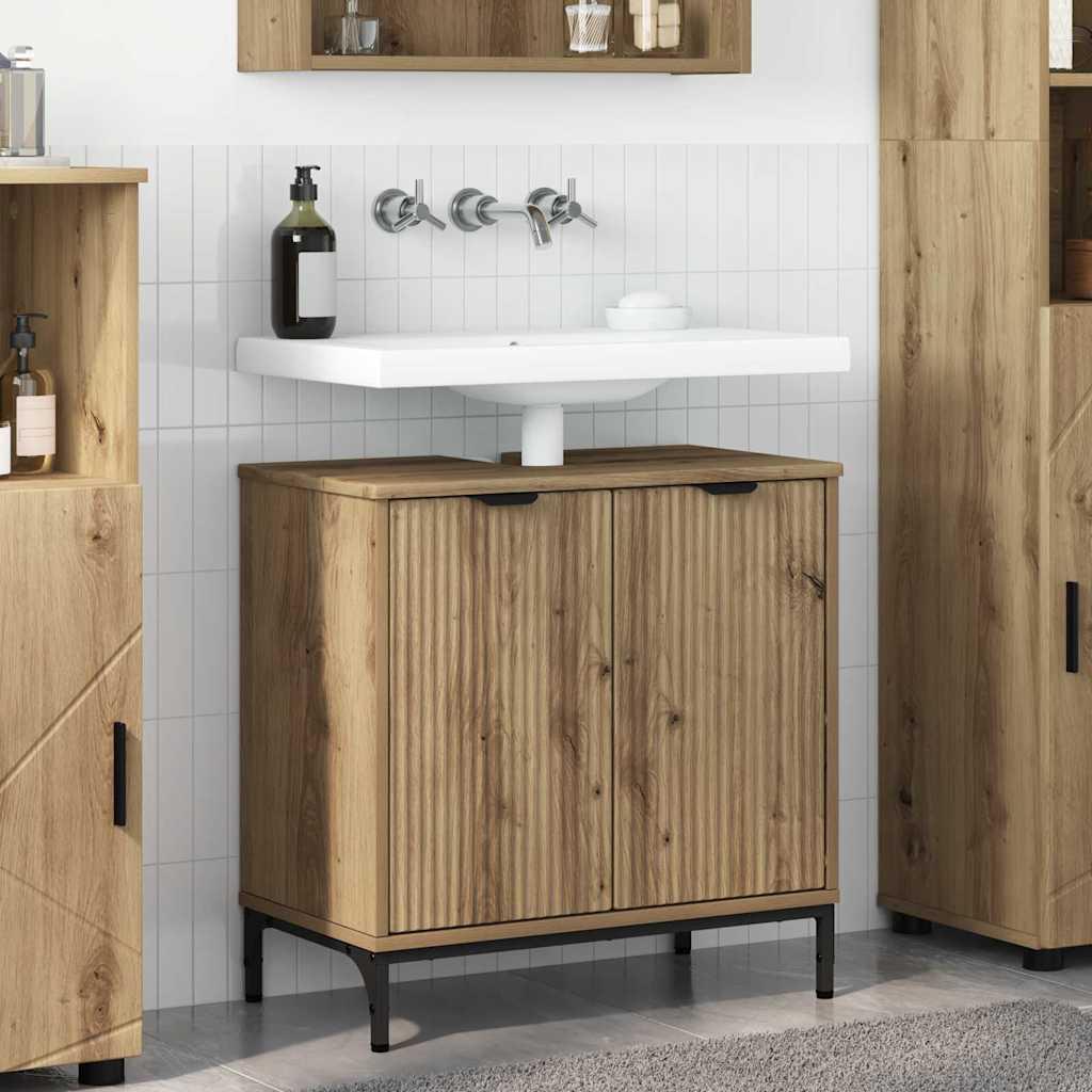 Badeværelsesskabsunder med dør artisan eg 60.5 x 33.5 x 61 cm