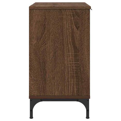Badeværelsesskabsunder med dør Brun eg 60.5 x 33.5 x 61 cm