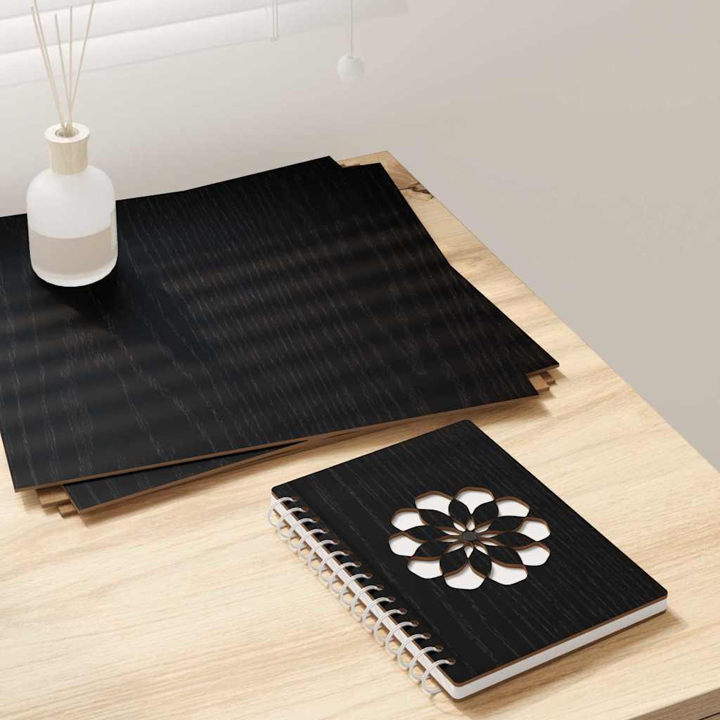 Dekor Panels 12 stk Sort eg 30 x 30 x 0.3 cm Konstrueret træ