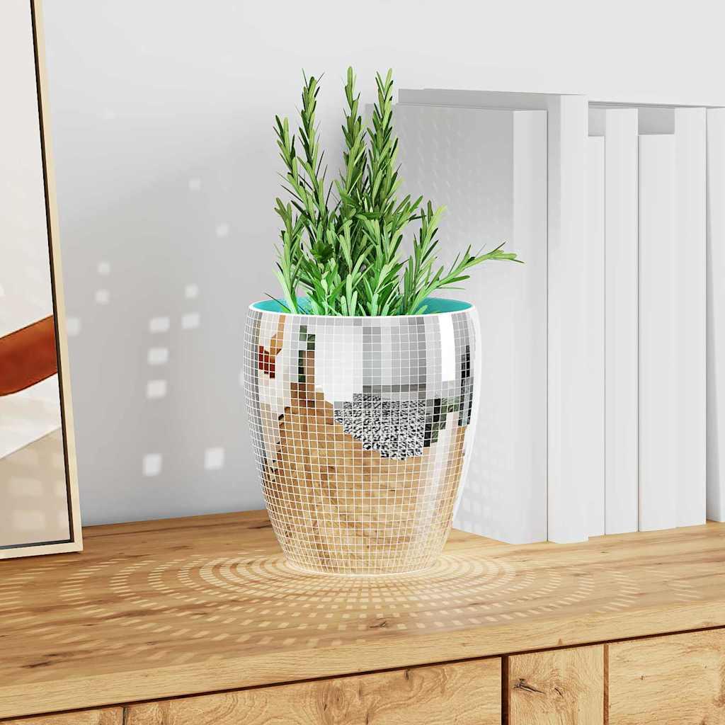 Spejl Mosaik Flise Geometrisk 12 stk SÃ¸lv 100 x 4 cm Glas