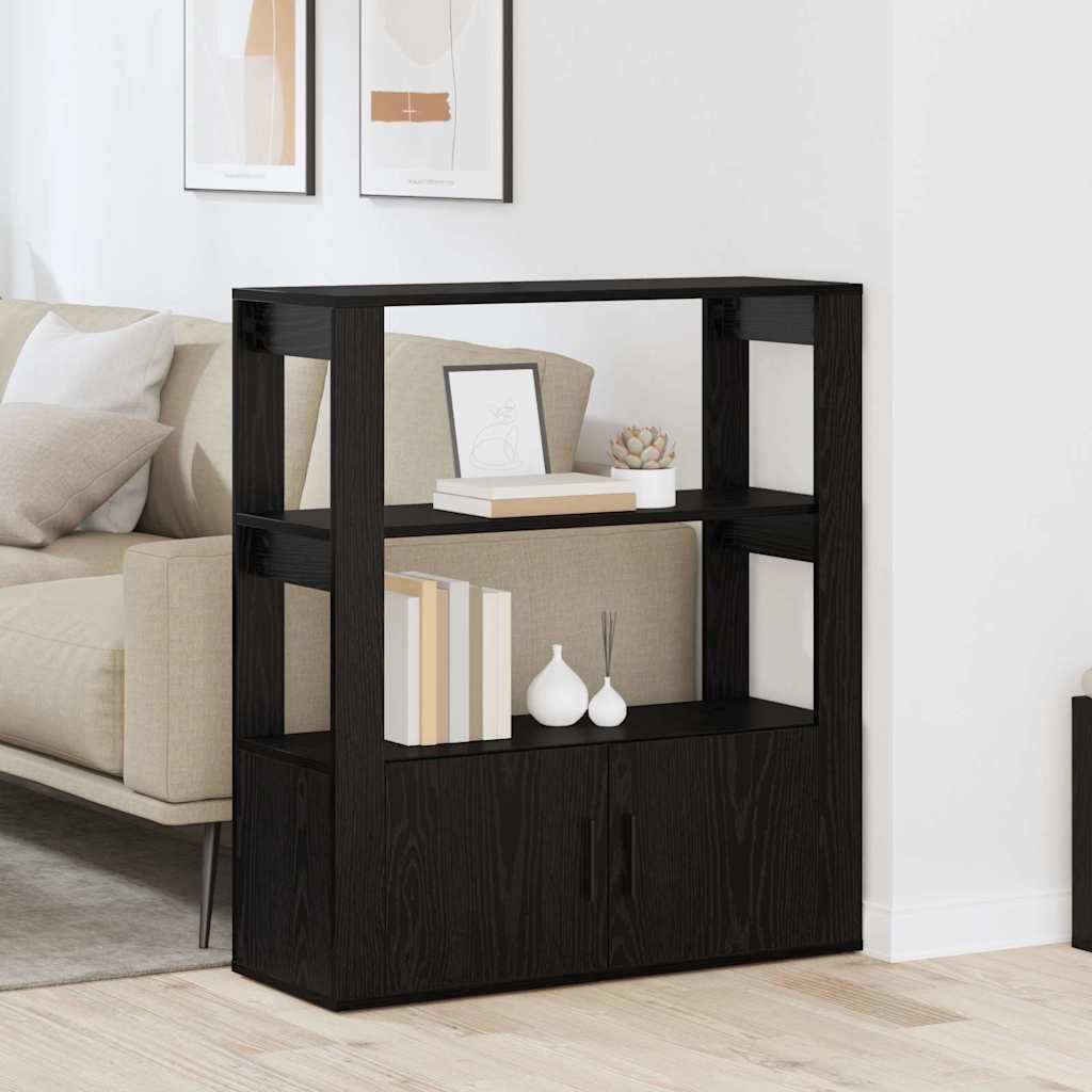 Sidebord Sort eg 30 x 80 x 90 cm Konstrueret træ