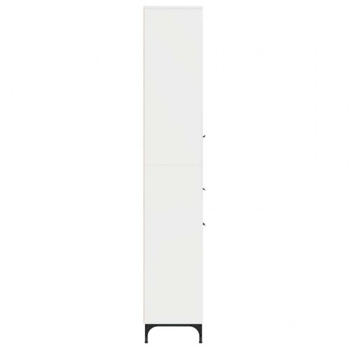 Højt badeværelsesskab med dør Hvid højglans 31,5 x 33 x 190 cm