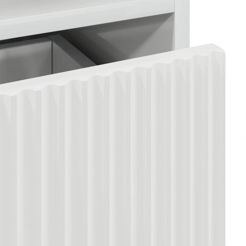 Højt badeværelsesskab med dør Hvid højglans 31,5 x 33 x 190 cm