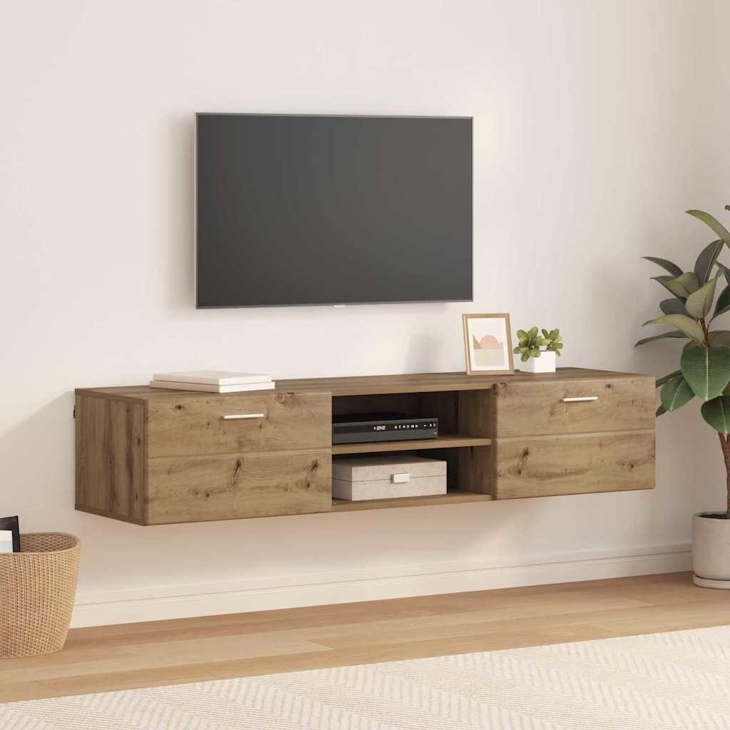 TV-skab med skuffe artisan eg 150 x 39 x 30 cm Konstrueret træ