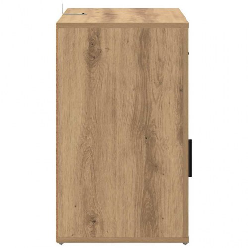 Sengebord i artisan egetræ med 1 skuffe og 1 dør - 35 x 50 x 60 cm