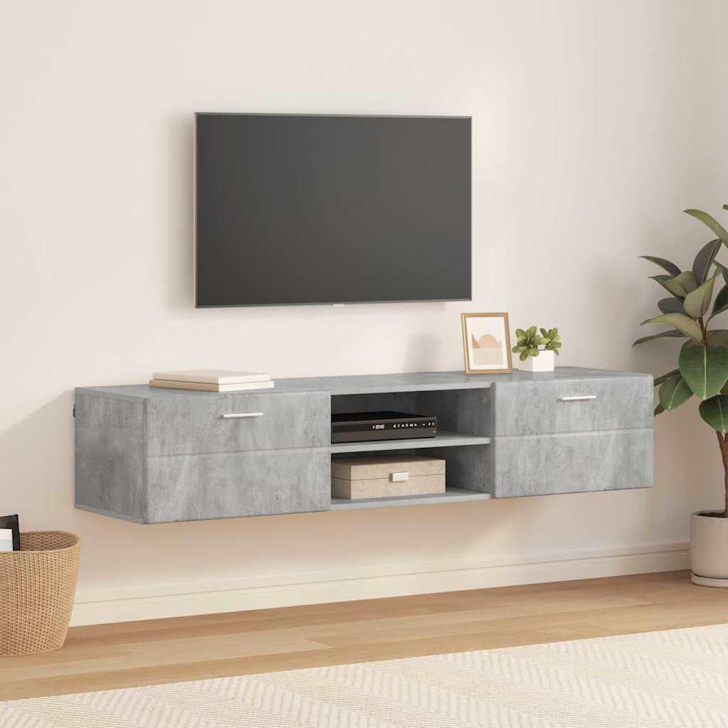 TV-skab Hvid højglans 150 x 39 x 30 cm Konstrueret træ