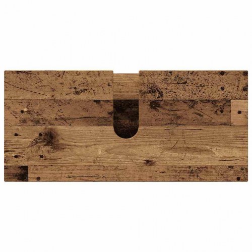 Badeværelsesmøbel sæt 3 stk Gammelt træ 76,5 x 35 x 64 cm