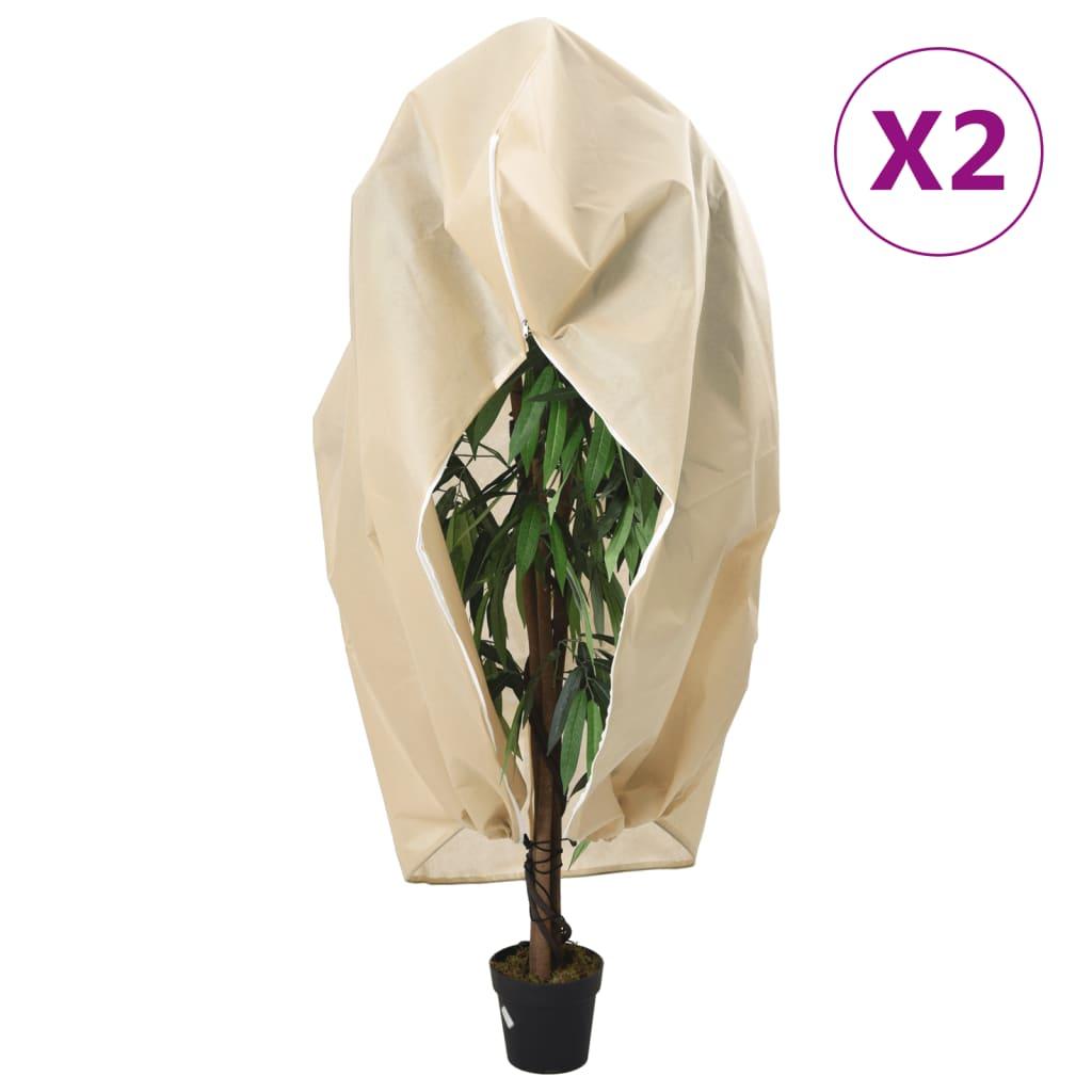 Plantebeskyttelse Med Lynlås 70 G/M² 3,14X2,5 M - 2 / Beige / 1,2 x 1,8 m