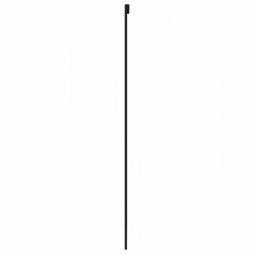 Skydedør 102,5×205 cm - hærdet glas og aluminium, sort
