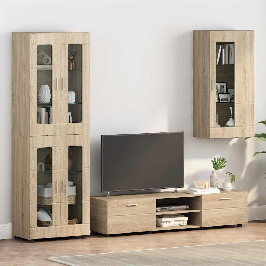 Væghængt skab Sonoma-eg 55 x 29 x 100 cm Konstrueret træ