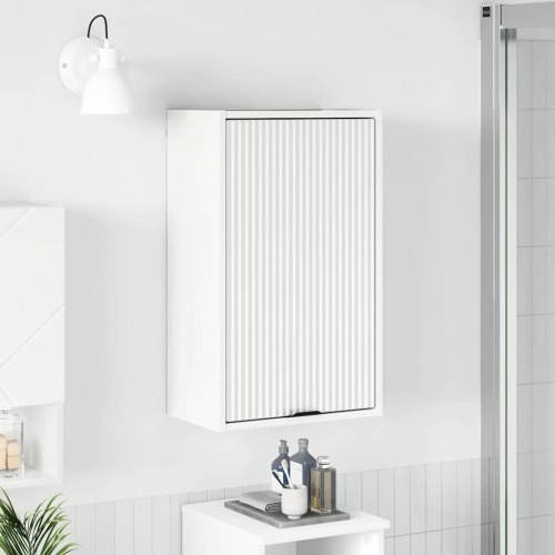 Badeværelsesskab med dør Hvid 39 x 23.5 x 65 cm Konstrueret træ