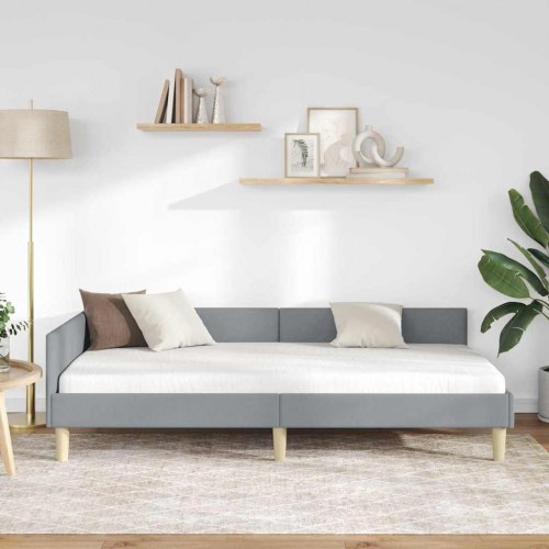 Hjørnesengramme lysegrå 100 x 200 cm