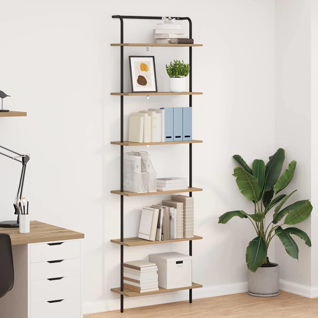 Bogreol Artisan Egetræ 60 x 24 x 203 cm Konstrueret træ
