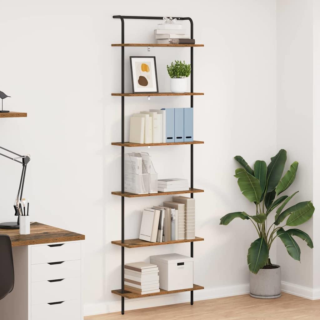 Bogreol Gammelt træ 60 x 24 x 203 cm Konstrueret træ