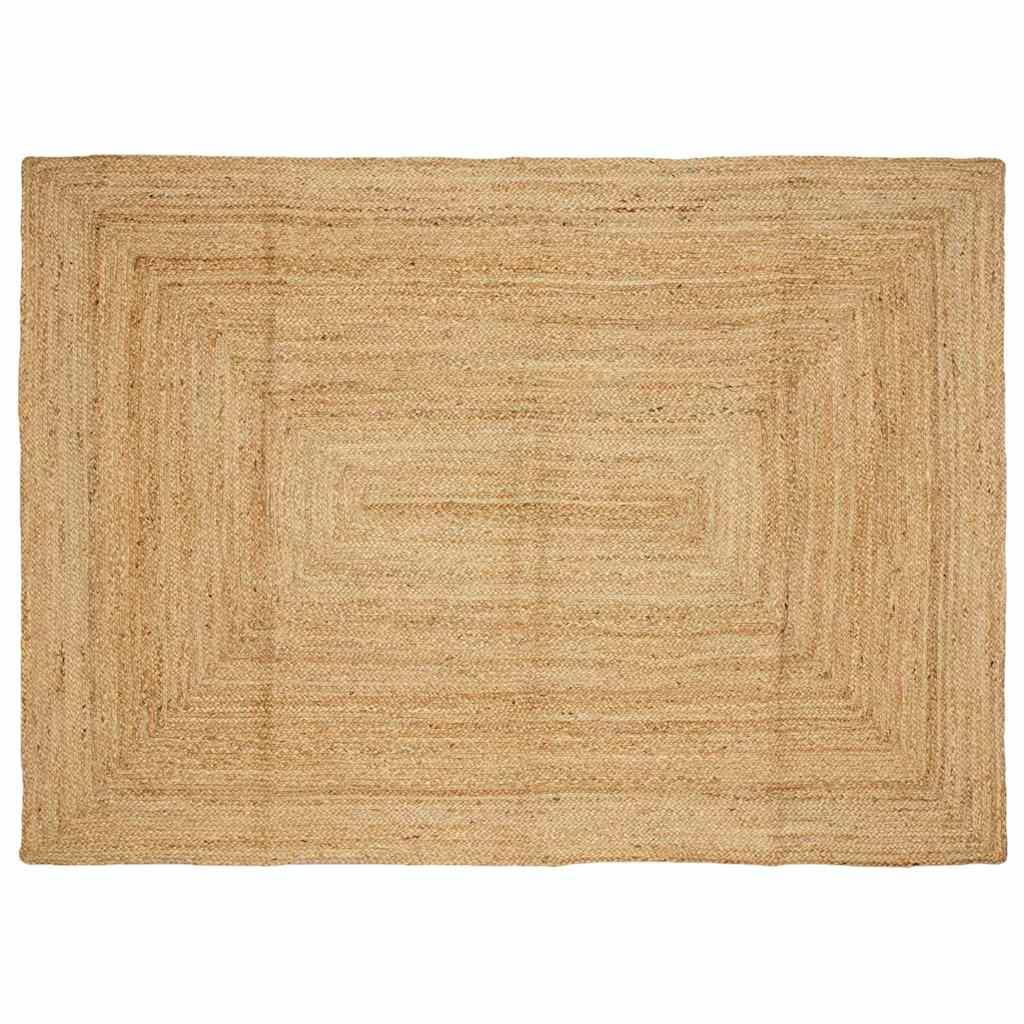 Områdetæppe i jute - naturfarvet 200 × 290 cm, håndlavet