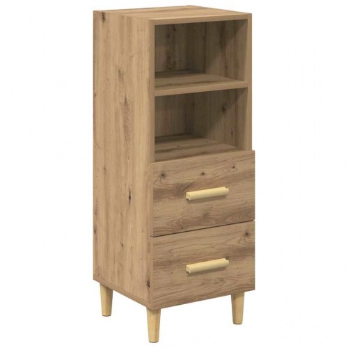 Sidebord med 2 skuffer og 2 hylder - artisan eg