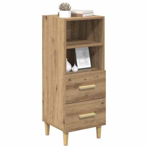 Sidebord med 2 skuffer og 2 hylder - artisan eg