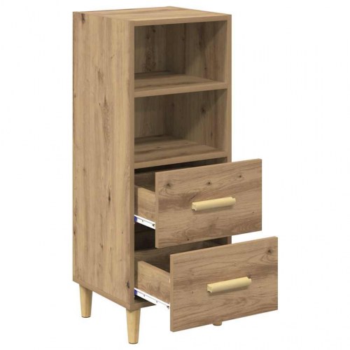 Sidebord med 2 skuffer og 2 hylder - artisan eg