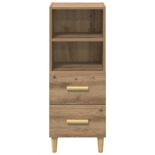 Sidebord med 2 skuffer og 2 hylder - artisan eg