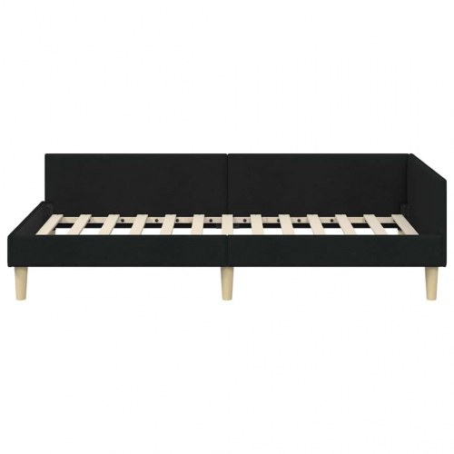 Hjørnesengramme i stof 80 x 200 cm - sort