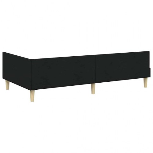 Hjørnesengramme i stof 80 x 200 cm - sort