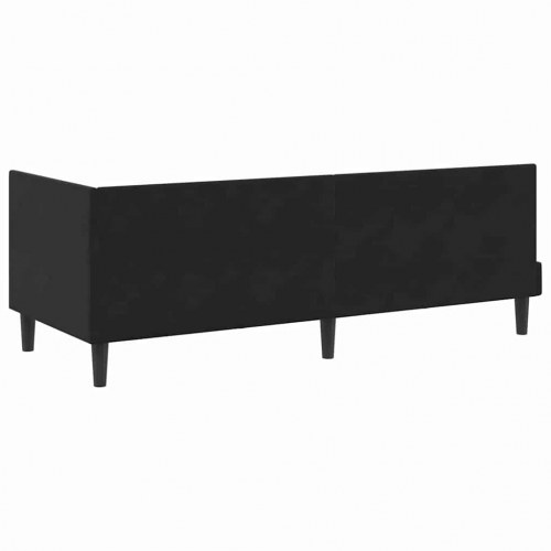 Hjørnesengramme 80 x 200 cm - sort fløjl