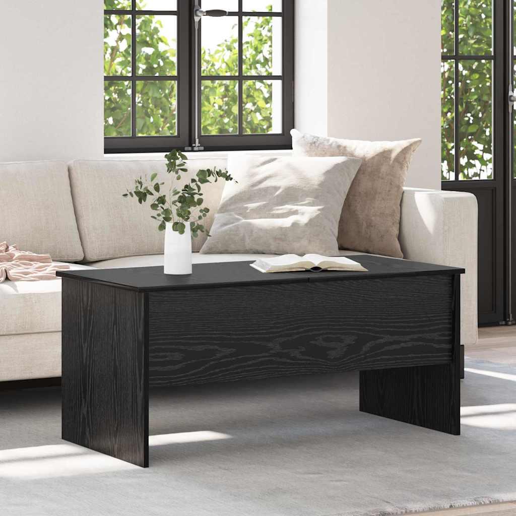 Sofabord Sort eg 102 x 50,5 x 46,5 cm Konstrueret træ
