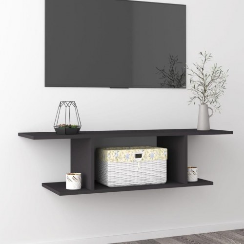 Væghængt tv-skab 103x30x26,5 cm grå