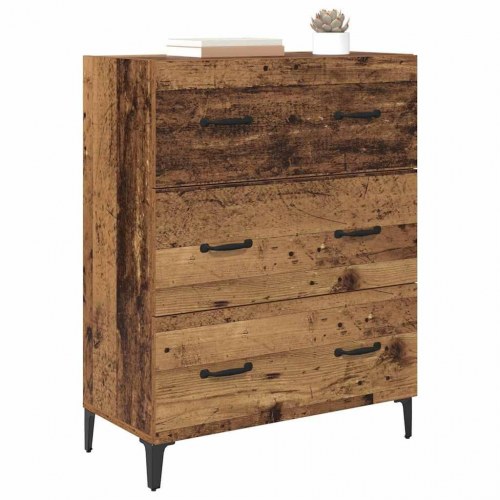 Skænk i gammelt træ med 3 skuffer - 69,5 x 34 x 90 cm