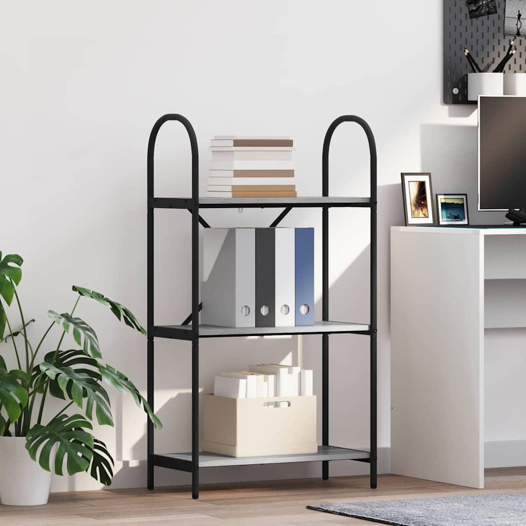 Bogreol Grå sonoma-eg 60 x 30 x 109 cm Konstrueret træ