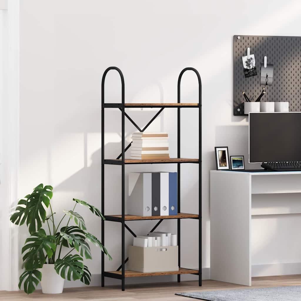 Bogreol Gammelt træ 60 x 30 x 146 cm Konstrueret træ